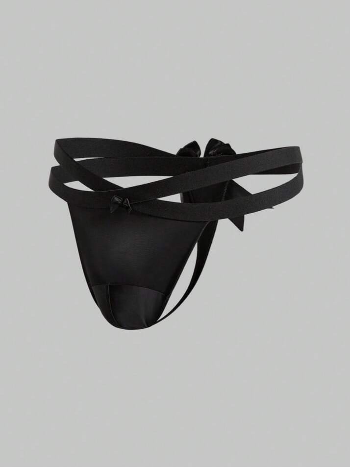 Men's Sexy Mesh bow Sheer Underwear
